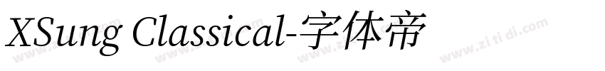 XSung Classical字体转换